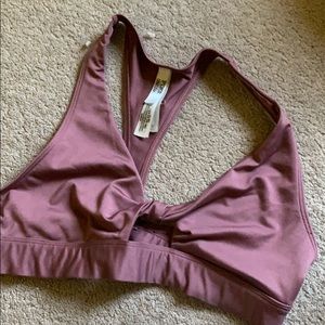 crossed sports bra from pink